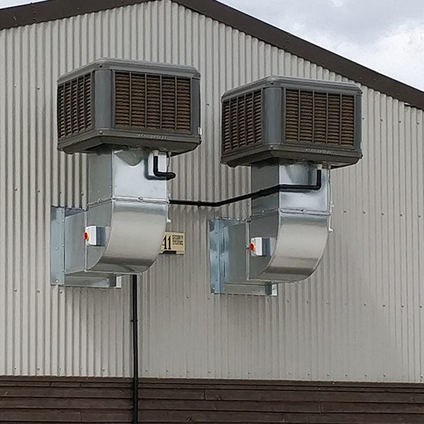 Ventilation and Cooling units on warehouse